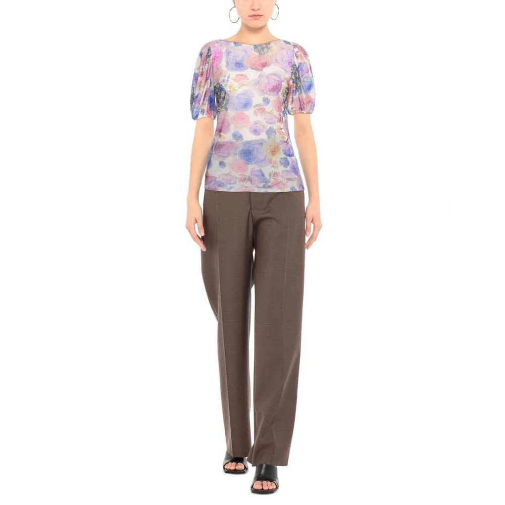 GANNI puff sleeve top